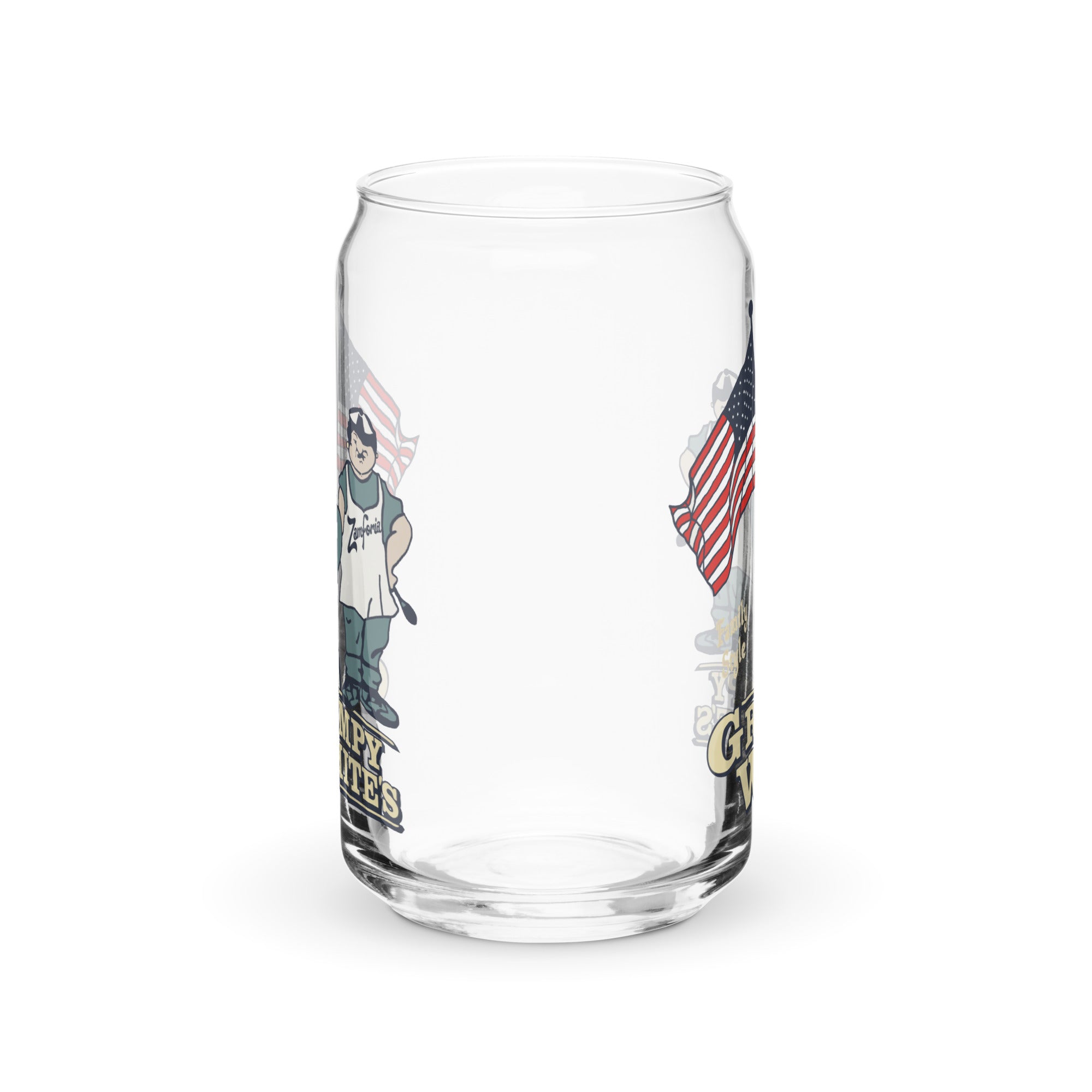 Grumpy White's Glass Can