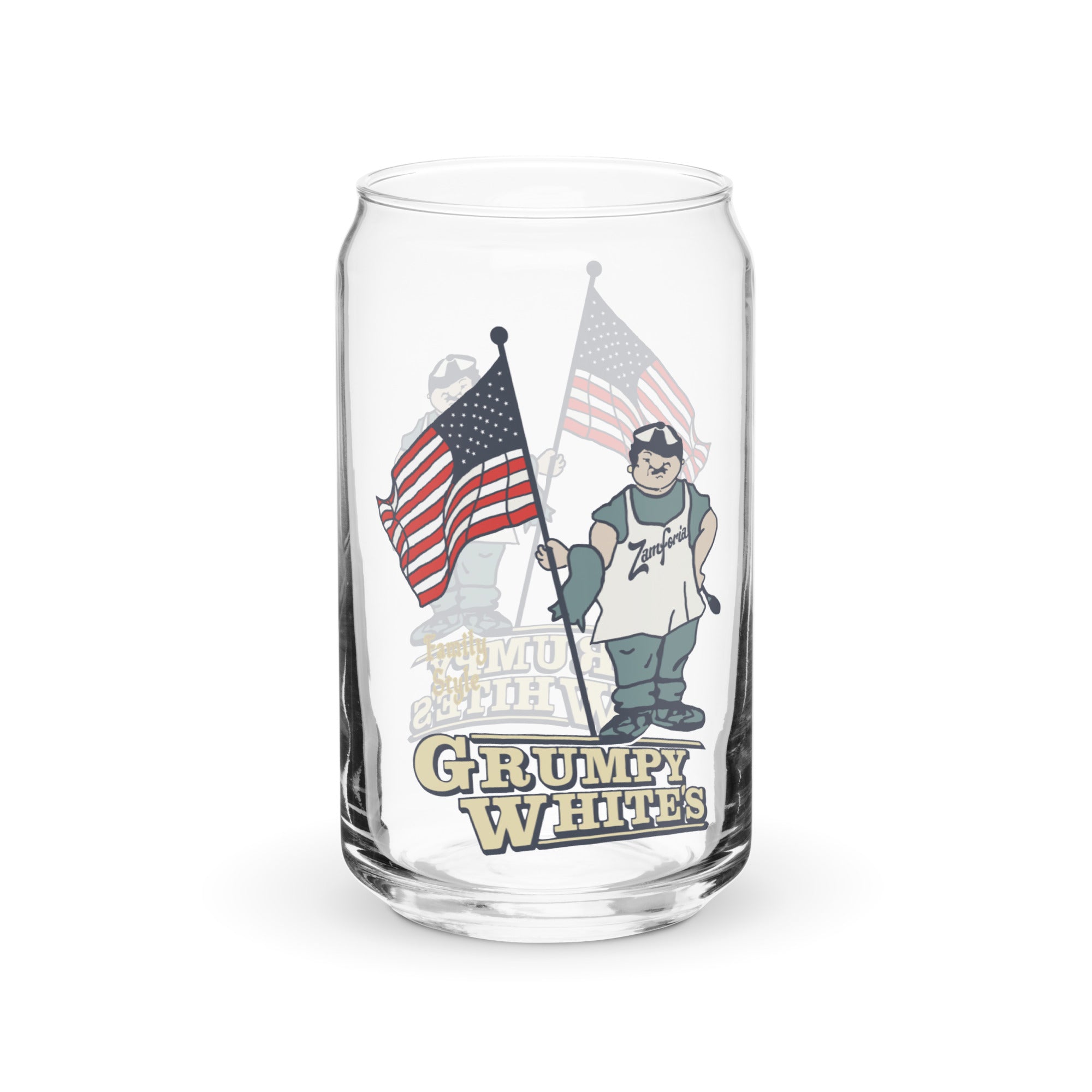 Grumpy White's Glass Can