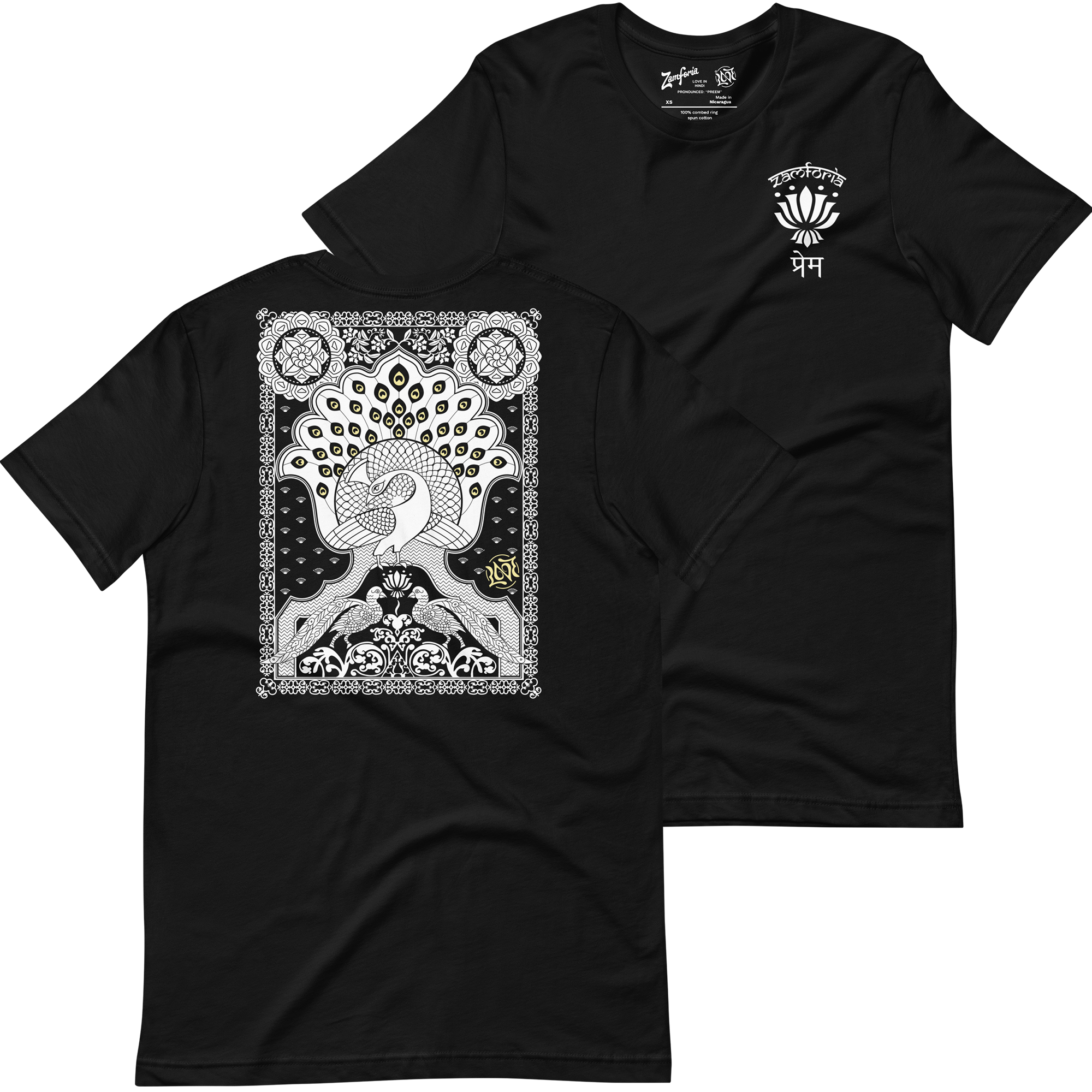 Mahal Peacock, Love in Hindi, Crew Neck
