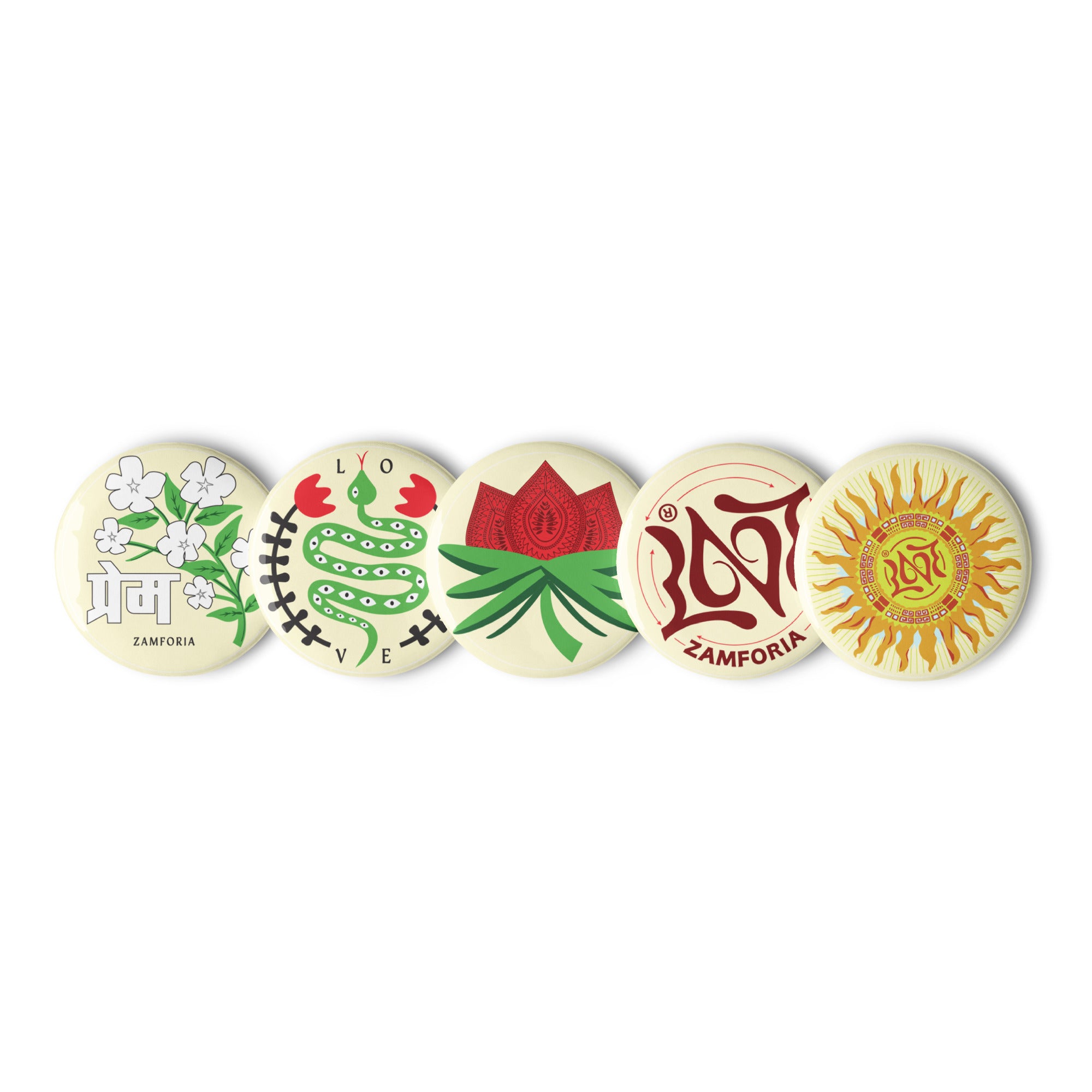 Button Set - Garden Hindi