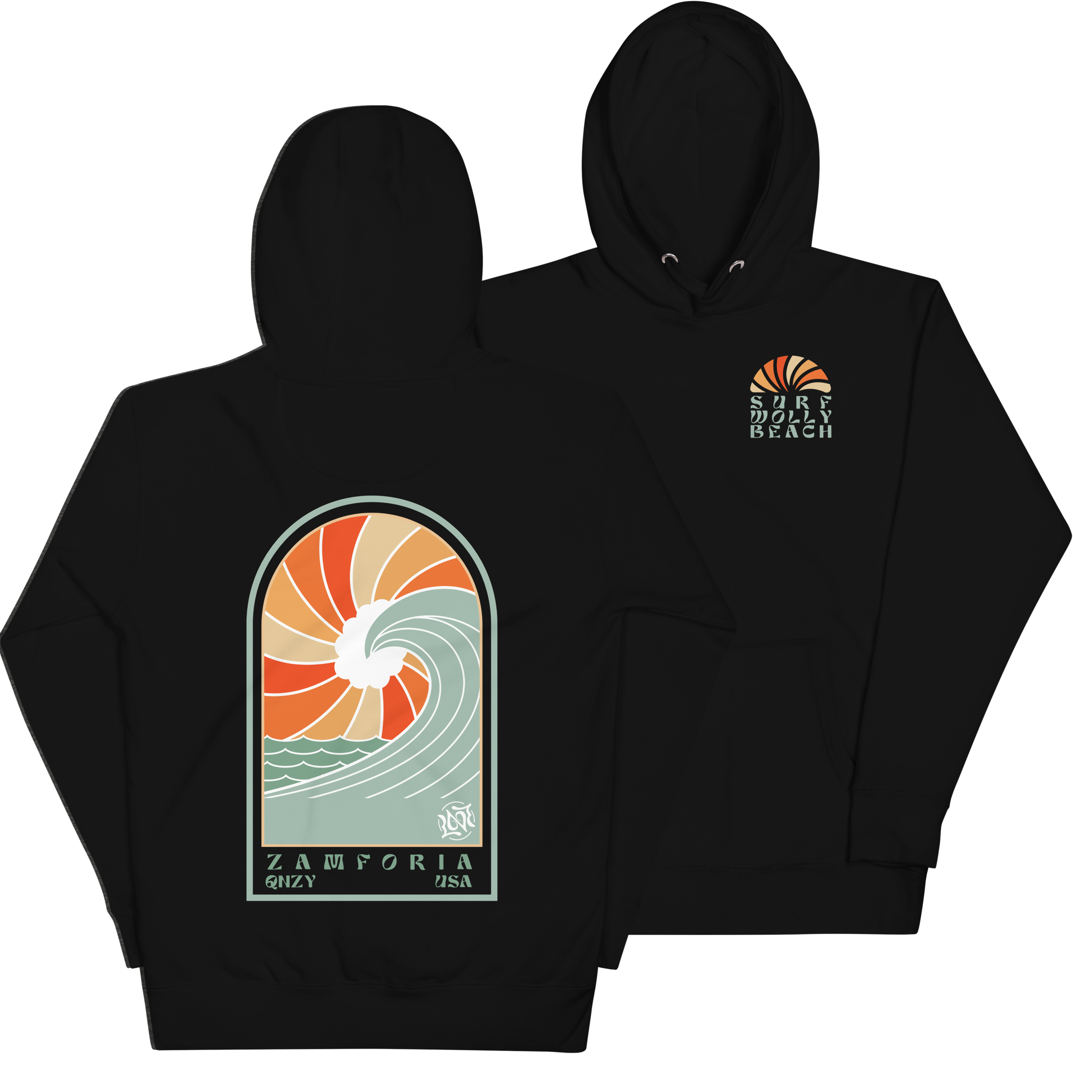 Surf Wolly Beach Sunset, Hoodie